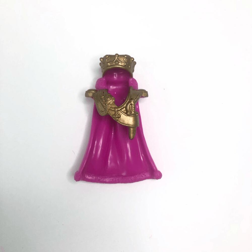 Vintage Pink Plastic Royal Cape‎ Crown Sash Sword Doll Accessory Miniature
